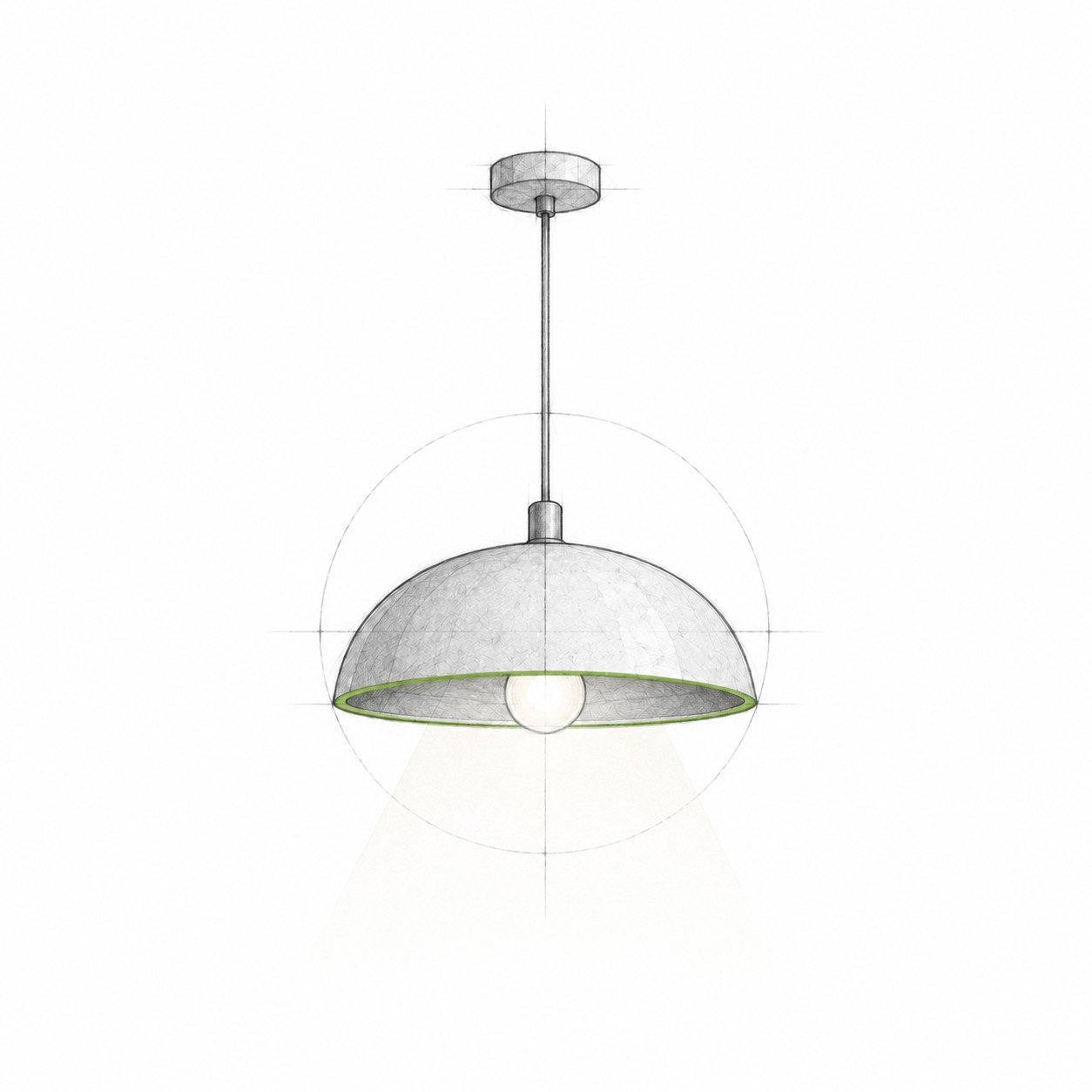 Illustration of a pendant light fixture, representing lighting